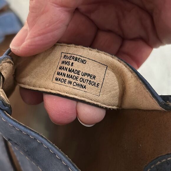 Denim Blue Slip On Sandals - Picture 5 of 9